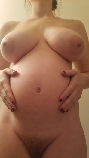 amateur photo My sexy wife showing off at 19 weeks