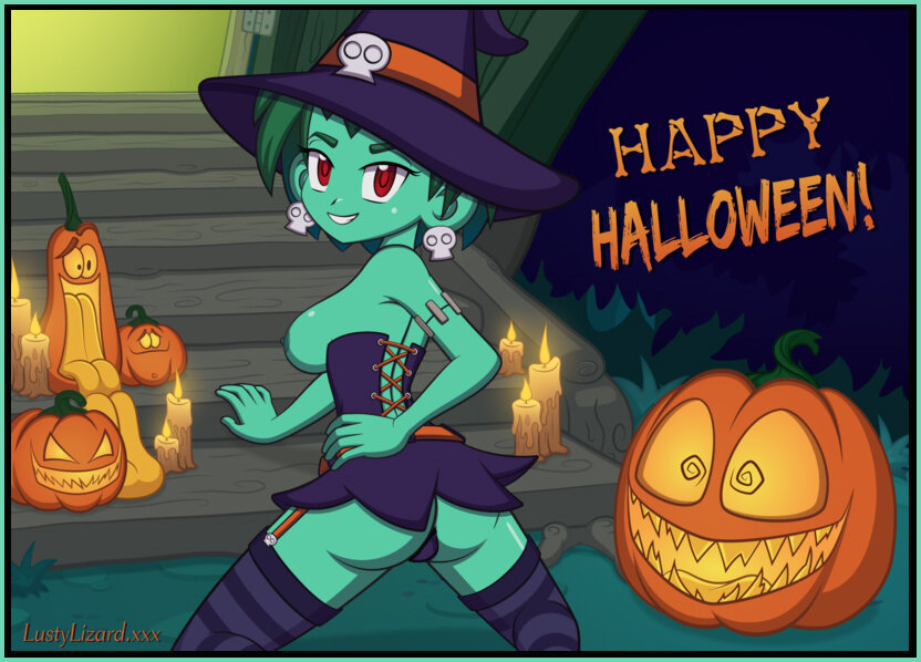 2D-Halloween@thelustylizard-rottytops-Shantae-Characters-4797662-edit