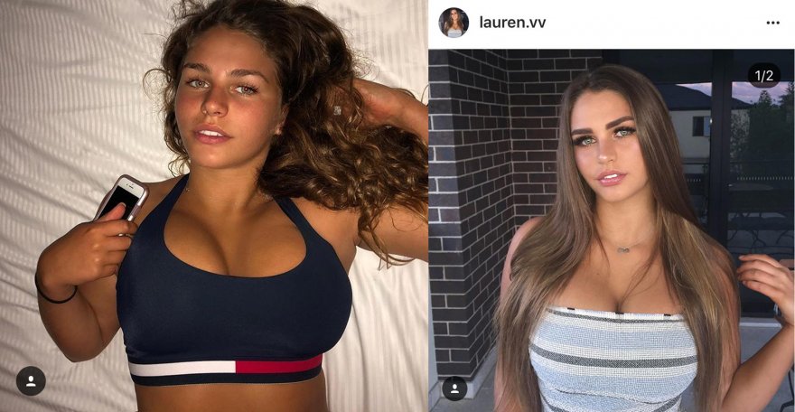 Lauren.vv on Instagram - better curly/minimal m/u or straight hair full m/u