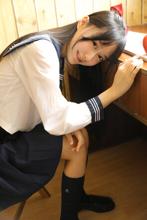 amateur photo KimemeOwO (木绵绵OwO) No. 22 - 绵相随 JK水手服 (10)