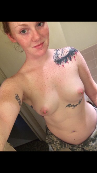 Topless Ginger nude