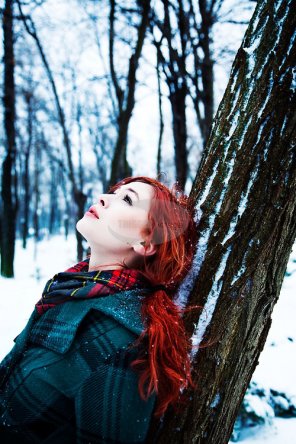 zdjęcie amatorskie Red in the snow