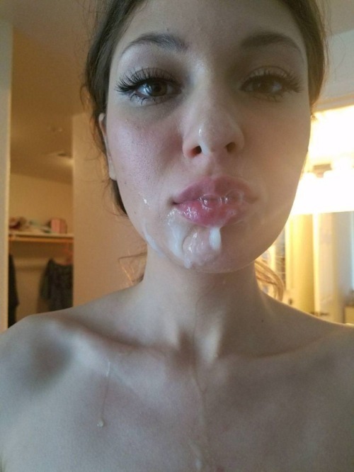 My princess gets my cum on her face