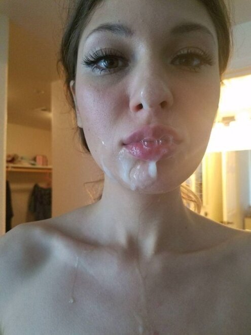 Princess looks cute with cum on her face