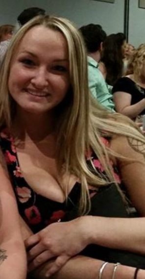 amateur photo Coworker loves her push up bras, but this time it caused a nip slip