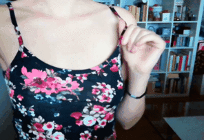 amateur photo Pre-period plump le[f]t boob reveal ;)