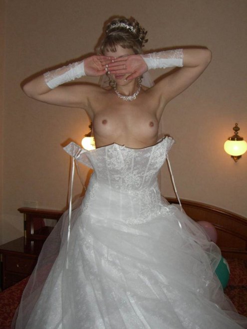 Peek-a-boob bride