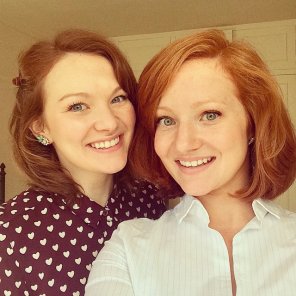 amateur photo Ginger twin sisters