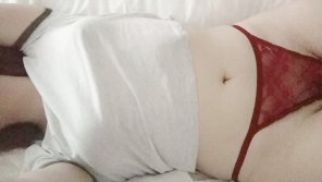amateur-Foto White Abdomen Undergarment Leg 