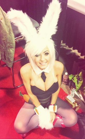 foto amadora Bunny costume