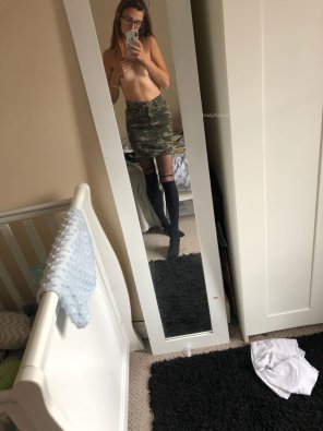 I tried to hide with the camo skirt..