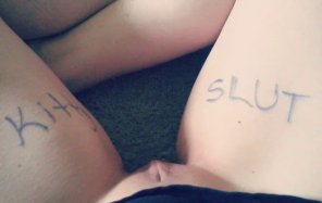 amateur-Foto Body writing and bare