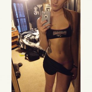 amateur pic Clothing Selfie Arm Blond Waist 