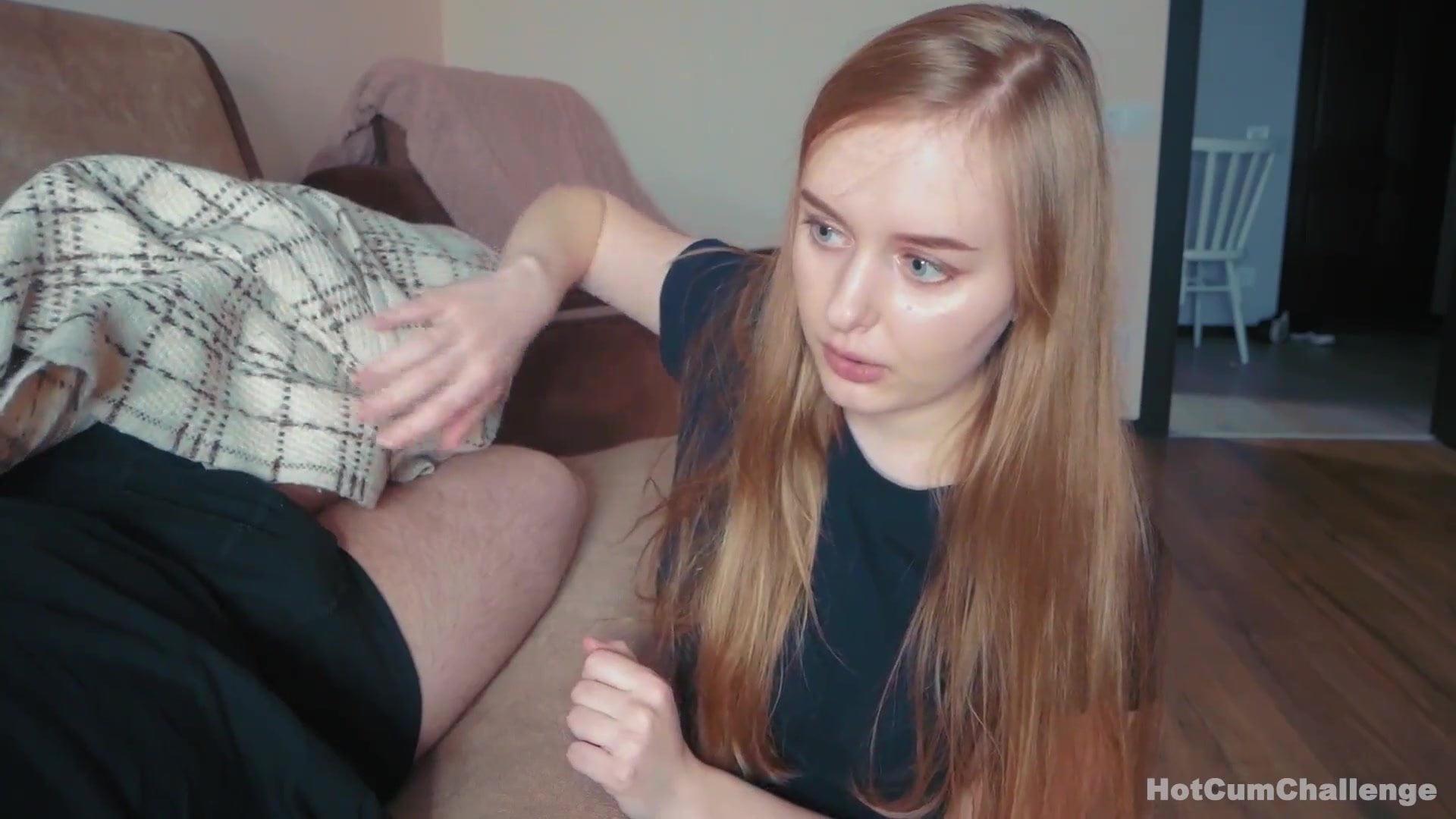 Daughter jerks off daddy
