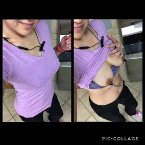 foto amadora Think my patients will notice these under my shirt? [F]