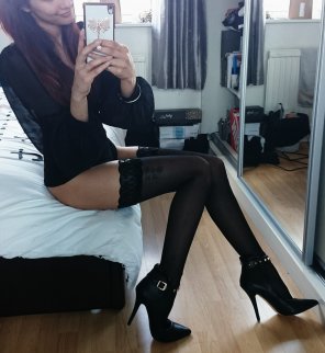 foto amatoriale Leg Clothing Thigh Tights Selfie 