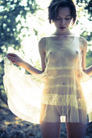 foto amadora Sunlight Light Beauty Backlighting Dress 