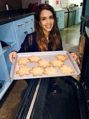 Jessica Alba Serving me Cookies