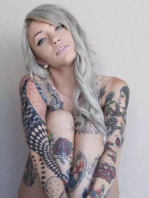 amateur pic Hair Tattoo Blond Arm Shoulder 
