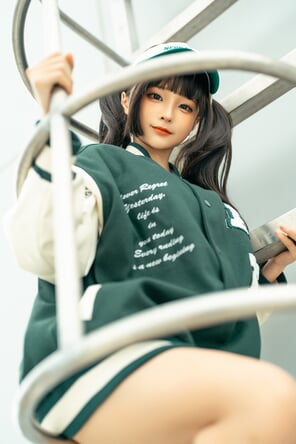 foto amadora Chunmomo-蠢沫沫-Baseball-Girl-8