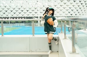 foto amadora Chunmomo-蠢沫沫-Baseball-Girl-11