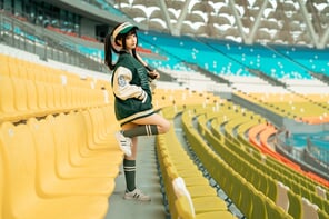 photo amateur Chunmomo-蠢沫沫-Baseball-Girl-12