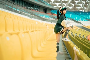 foto amadora Chunmomo-蠢沫沫-Baseball-Girl-13