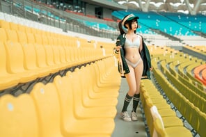 foto amadora Chunmomo-蠢沫沫-Baseball-Girl-17