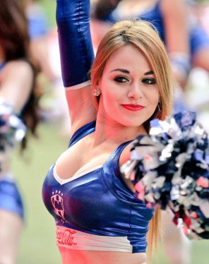 zdjęcie amatorskie Cheerleading Beauty Cheerleading uniform Electric blue 