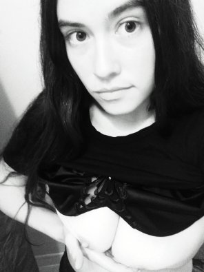 amateur photo Black and white boobies :D