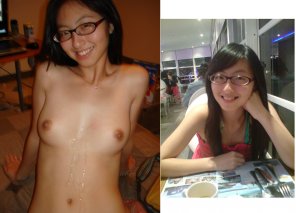 amateur photo On/off girl wit glasses