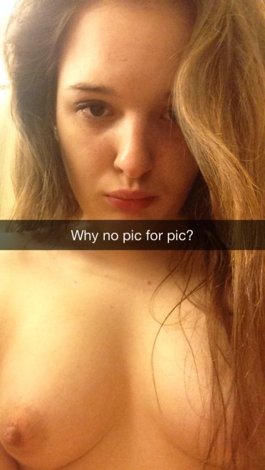 Angry Brunette Demands Pic for Pic on Snapchat