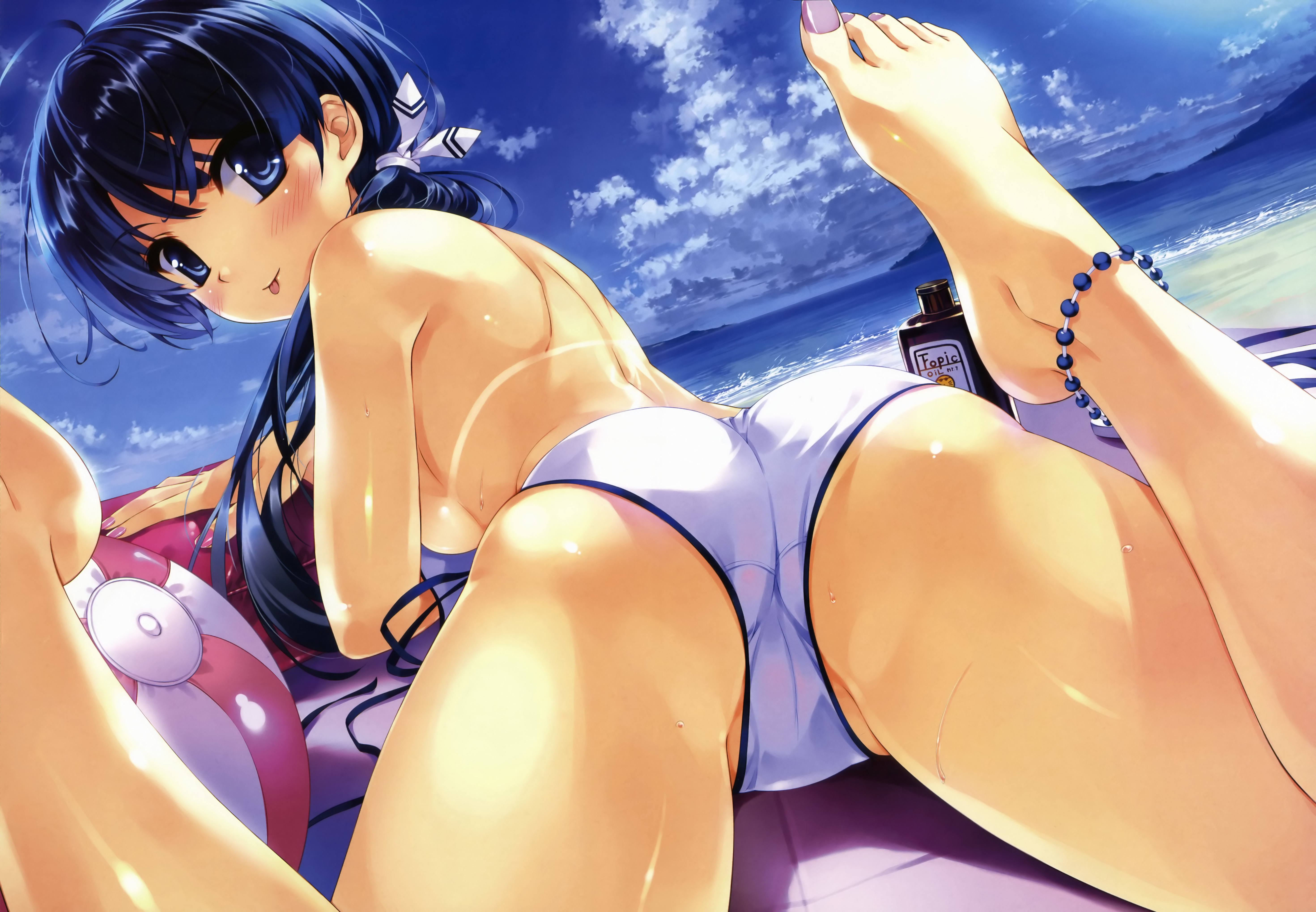 Anime Ass - Hentai â¤ï¸ - hentai, anime, ass, panties, sfw, topless, beach,  bikini_5883_4080 (1) Porn Pic - EPORNER
