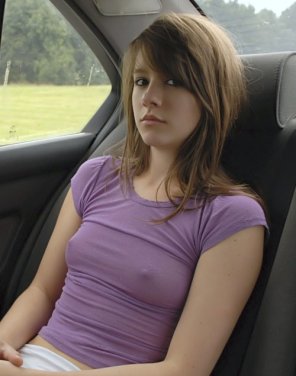 amateur pic Cutie in the backseat.