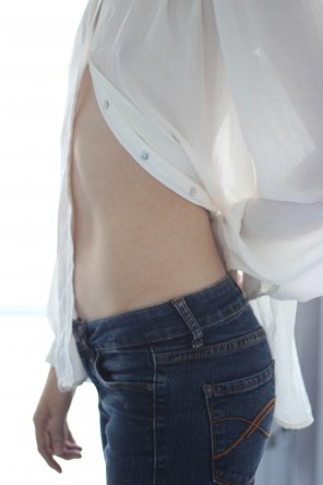 foto amateur White Clothing Abdomen Stomach Skin 