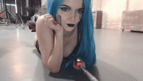 zdjęcie amatorskie [F] Cyberbooty gif ~ Cyberpunk OC by Evenink_cosplay