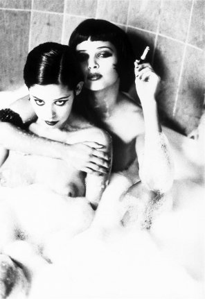photo amateur Isabella Rossellini and Tatiana von Furstenberg photographed by Steven Meisel for Madonnaâ€™s Sex Book, 1992