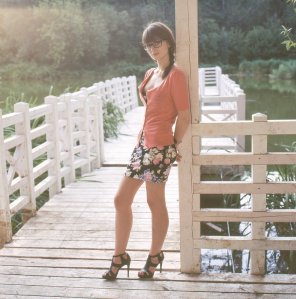 amateur-Foto Tight dress & high heels