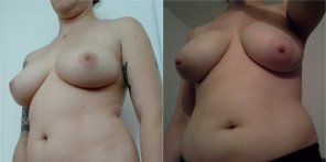 アマチュア写真 Compare these two big pairs of tits, which do you prefer?