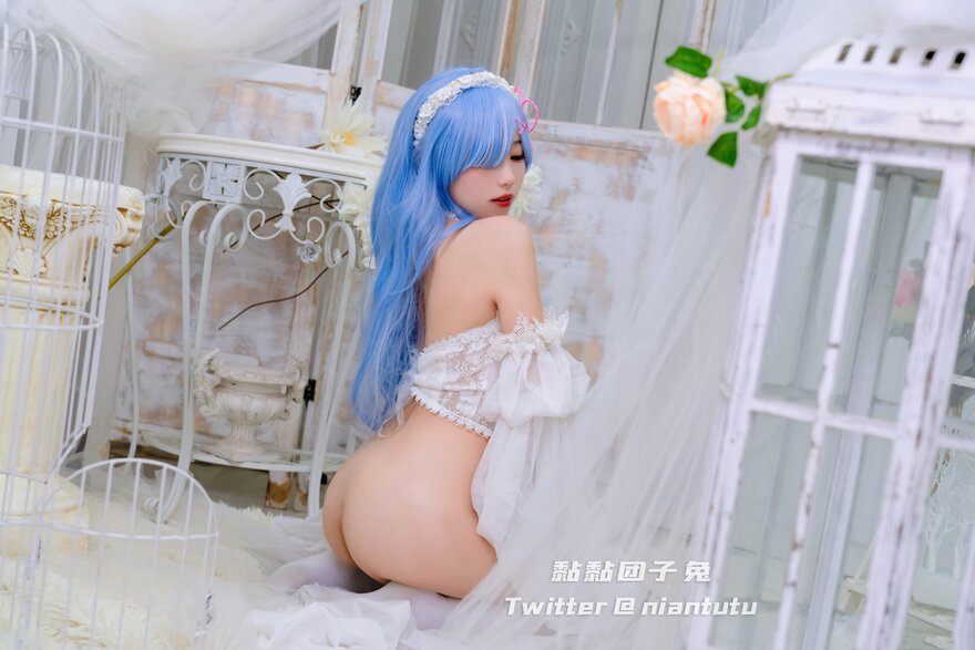 咬一口兔娘ovo (Yaokoututu) cosplay Rem Bride - ReZero (31)