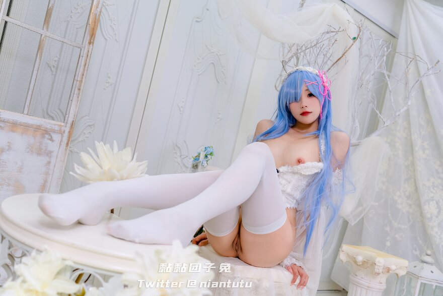 咬一口兔娘ovo (Yaokoututu) cosplay Rem Bride - ReZero (38)