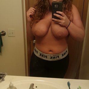 amateur photo How would you rate my girl's huge boobs?