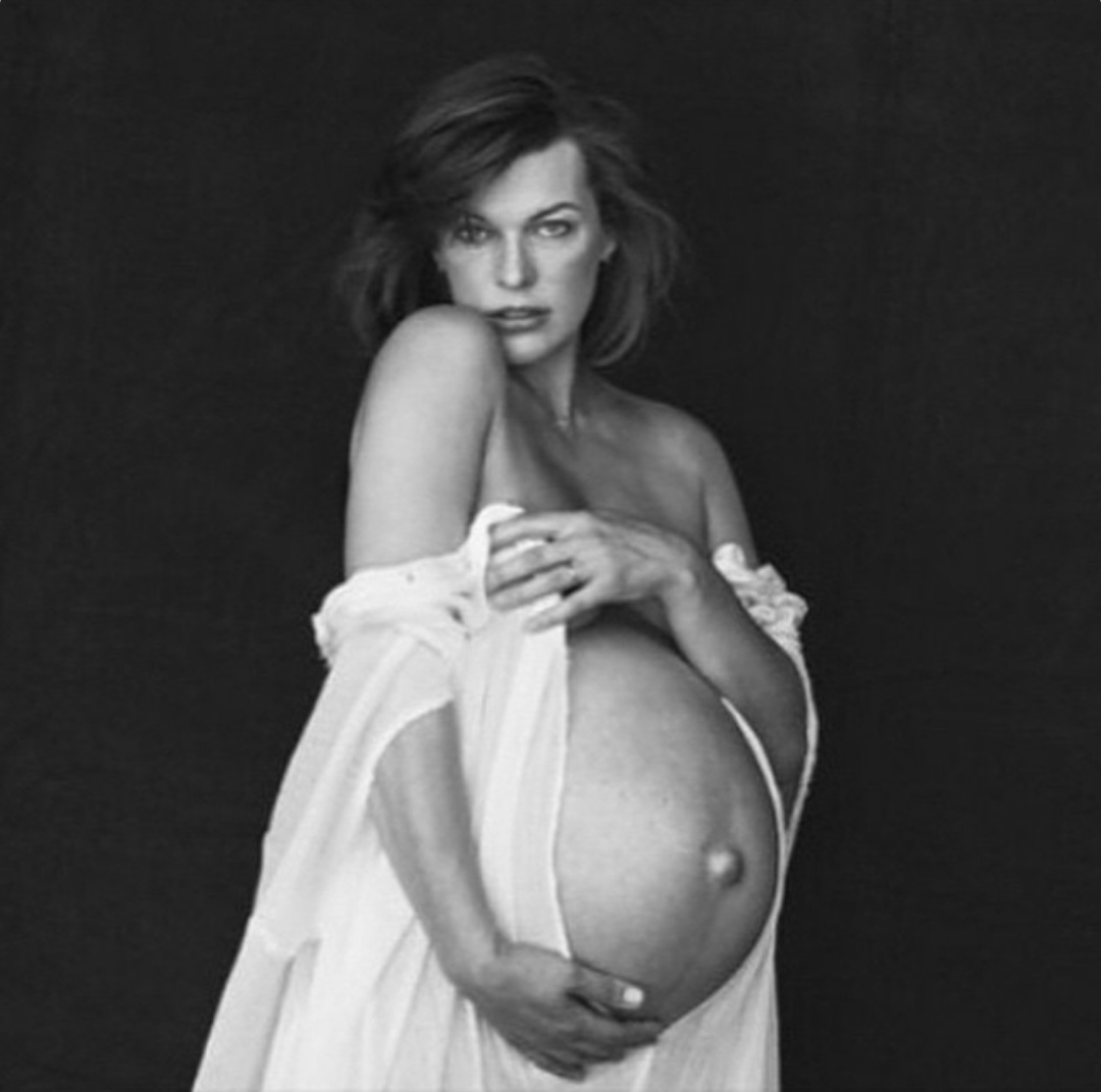 Milla Jovovich 8 Months Pregnant 2015 Photoshoot Porn