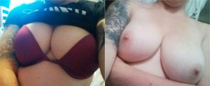 amateurfoto Nice full 36D's on and off