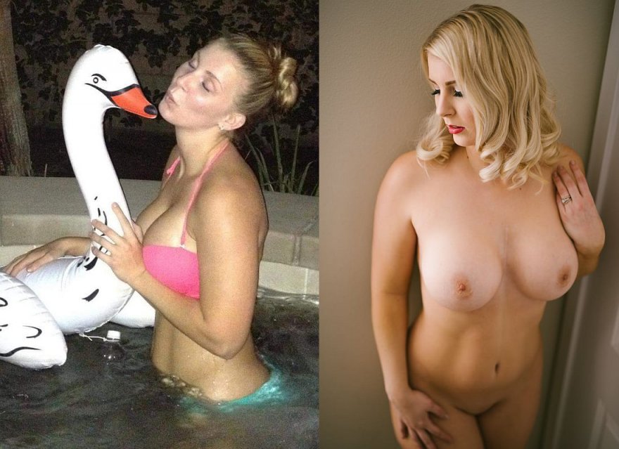 Large breasted blonde on/off