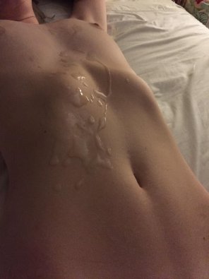 amateur photo Covered her with my cum