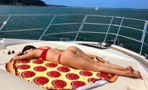 foto amatoriale Pepperoni pizza