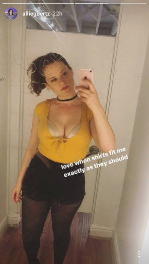 amateur photo Tits too big for your top? Might as well brag to 11k insta followers.