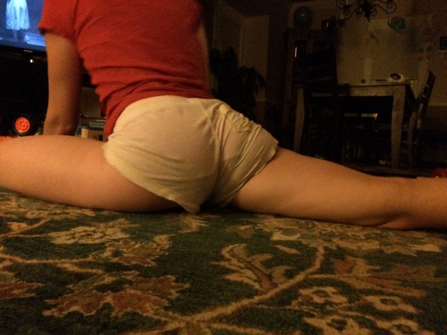 my married neighbor MILF was stretching like this in front of me last night as we watched Stranger Things at her house....
