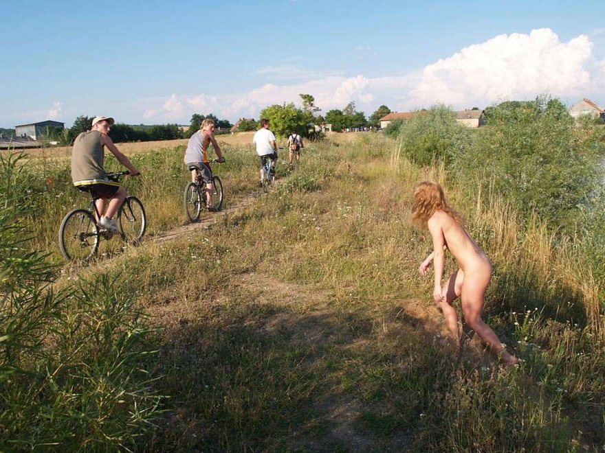 Bike Riding nude